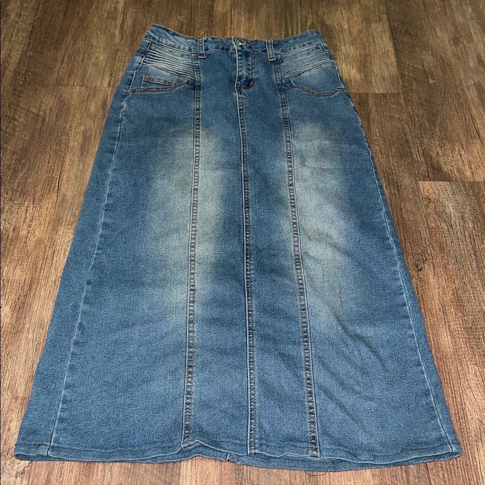 Be-Girl Denim Long Skirt XS‎